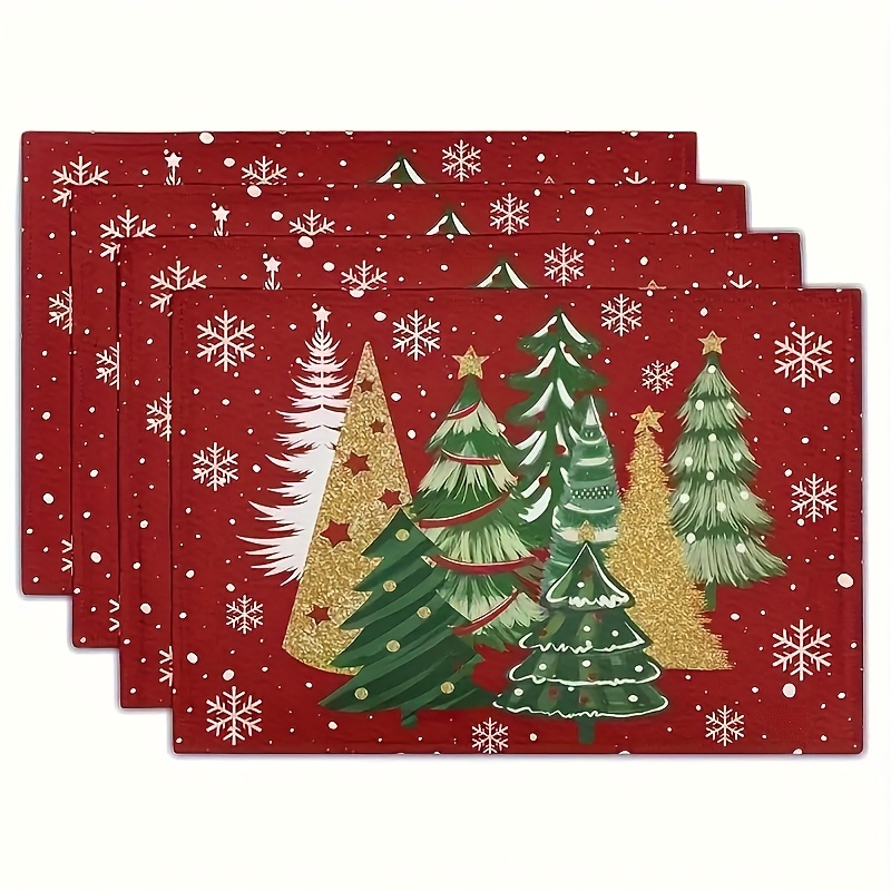 Family Tree Print - Kırmızı Noel Ağacı Kar Tanesi Baskılı