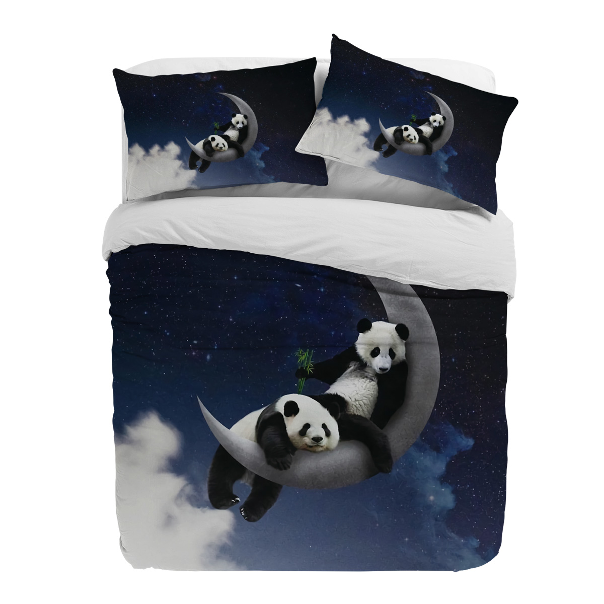 Custom Night Sky - Ay Gece Gökyüzü Panda Bambu Yıldız