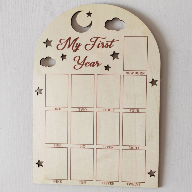 Ahşap Bebek Hatıra Fotoğraf Çe - Engraved Wood Frame incelemesi ve fiyatı