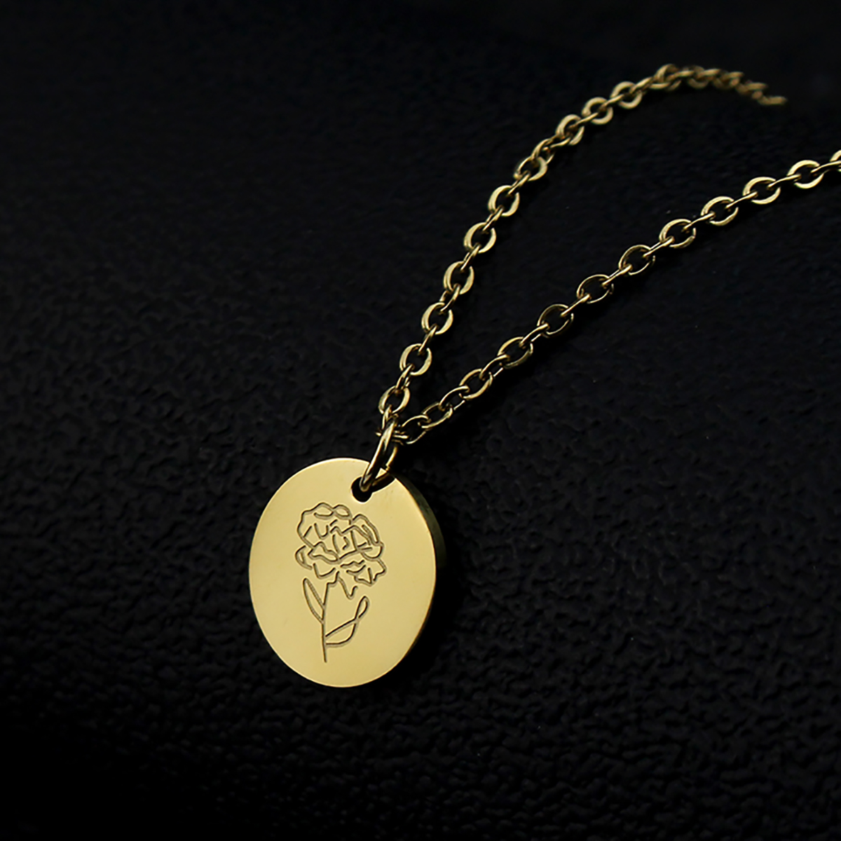 Titanyum çelik aralık çiçek dü - Birth Flower Necklace incelemesi ve fiyatı