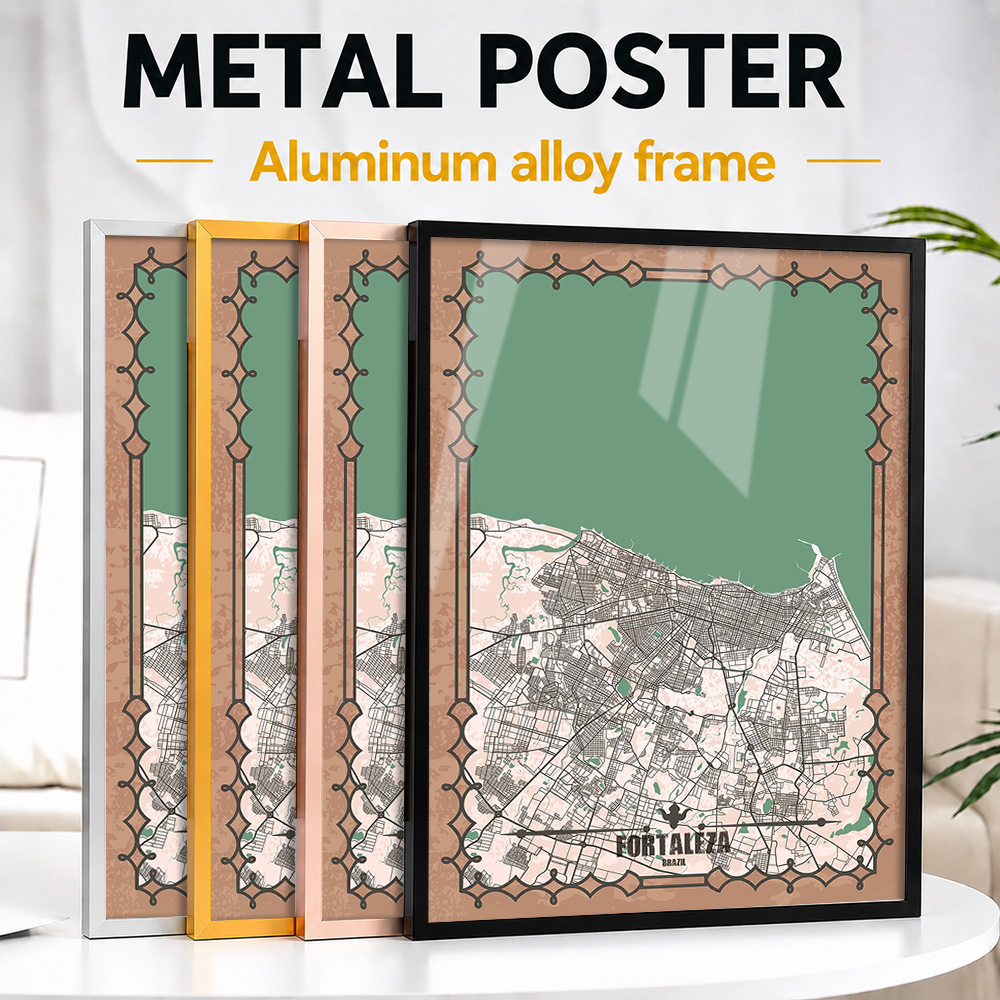Fortaleza Şehir Haritası Çerçe - Custom Map Poster incelemesi ve fiyatı